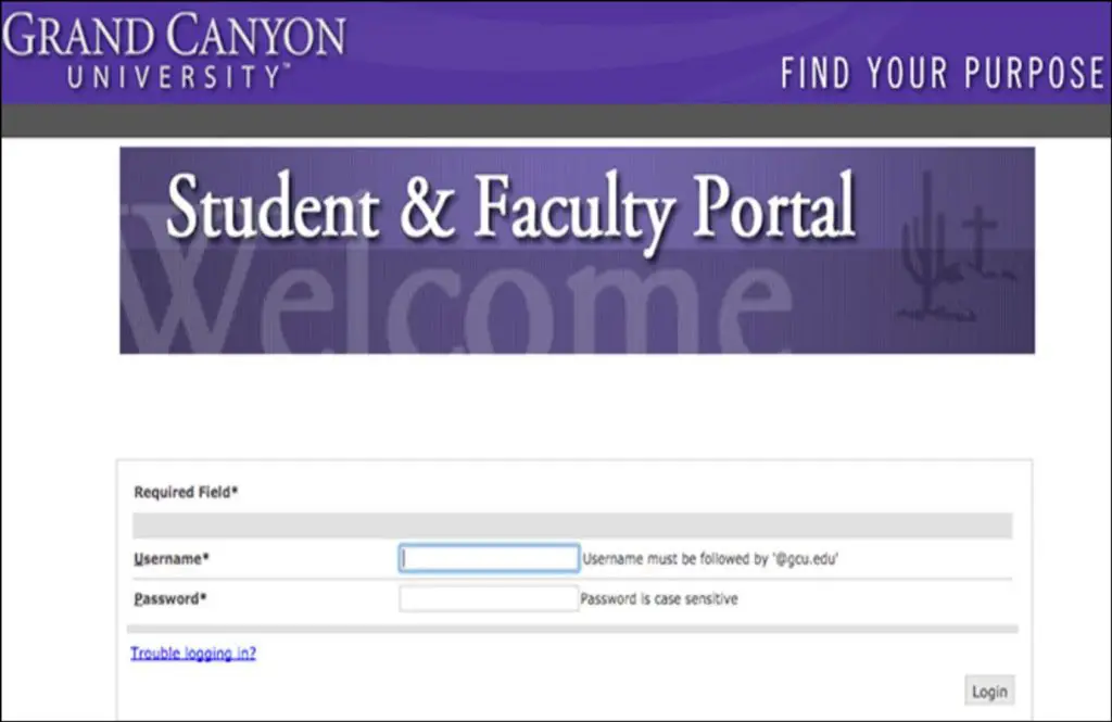 GCU Student Portal Login