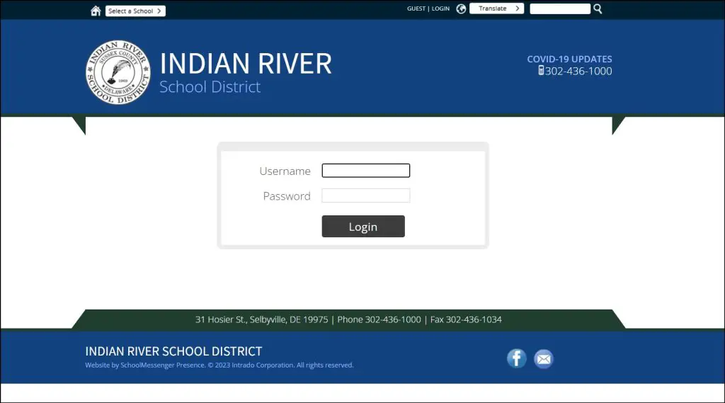 IRSD Student Portal Login