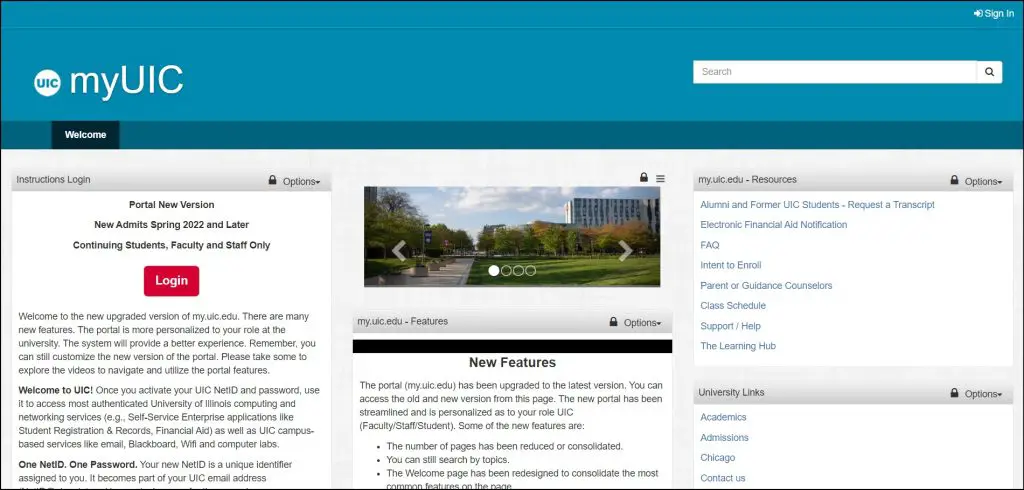 UIC Student Portal Login